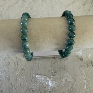 💯% 2 pieces Natural Icy Jade Beaded Bracelets